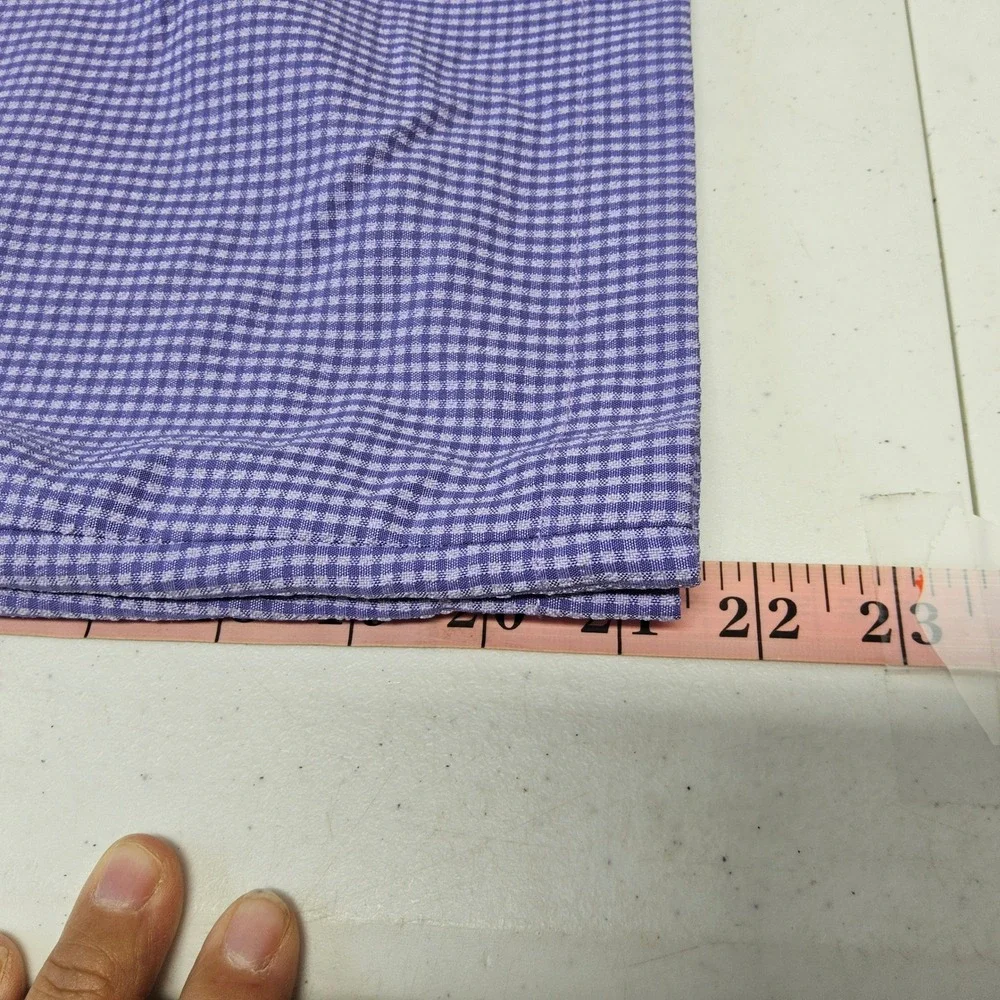 PGA‎ Tour Golf Shorts Mens 36 Purple Gingham Check Performance Polyester Active
